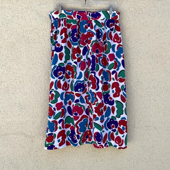 Vintage New Old Stock Mod Print Midi Skirt 14 Lloyd Williams I. Magnin - Picture 10 of 10